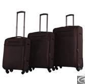 High Quality Twill Nylon Fabric Carry-on With Top And Side Handle 3pcs Trolley Luggage