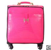 Newly Design Pu Material Sixteen Inch Real Push Aluminum Trolley Wholesale Alibaba Boarding Luggage