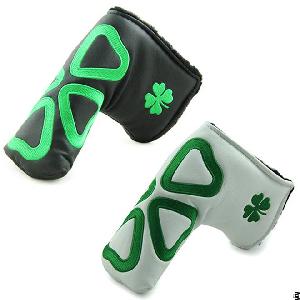 Lucky Clover Pu Leather Putter Head Cover