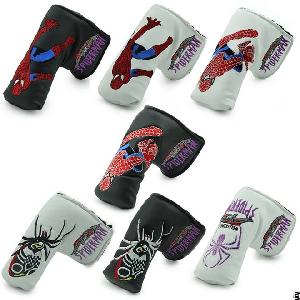 Pu Leather Golf Club Head Covers With Spider, Easy To Put On And Off, Available In Various Colors