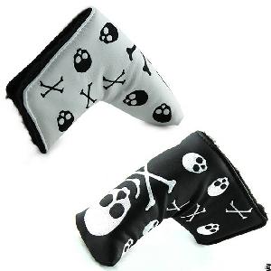 Pu Leather Small Skull Blade Putter Cover