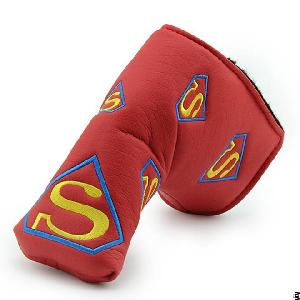 Superman Mark Leather Putter Head Cover