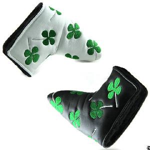 synthetic leather blade putter cover lucky clover