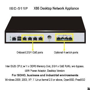 onbaord 4 rj45 gbe lan ports desktop network appliance