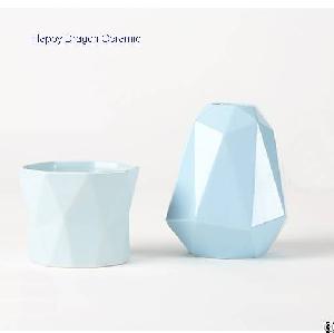 polytope ceramic candle jars containers