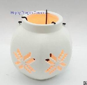 Small Six Corner Ceramic Candle Lanterns