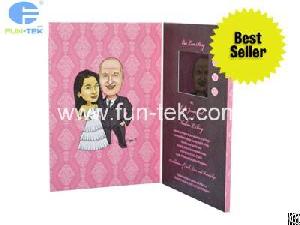 Creative Design 2.4 Inch Lcd Advertising Video Brochure Vgc-024 For Wedding Invitation