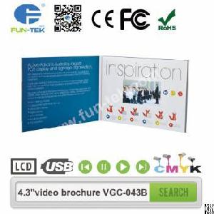 High Impact Innovative Full Color Print Video Brochure Vgc-043b Tv In Card Concept For Marketing