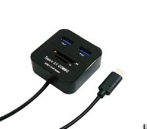 Sell Usb 3.1 Type C To Usb 3.0 Hub With Sd And T / F Card Reader Combo