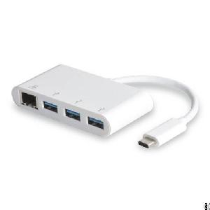 Usb 3.1 Type C To Usb Port Hub With Gigabit Ethernet Adapter