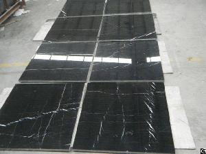 Nero Marquina China Black Marble Polished Tiles