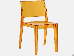 Ghost Chair Without Armrest , Made Of 100% Virginal Polycarbonate , Plastic Dinning Chair