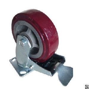 heavy duty omnidirectional caster foot brake applicable cart