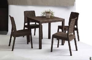 Rattan Furniture Set , 4pcs Chair Without Armrest 1pcs Rattan Table , Made Of 100% Polypropyl