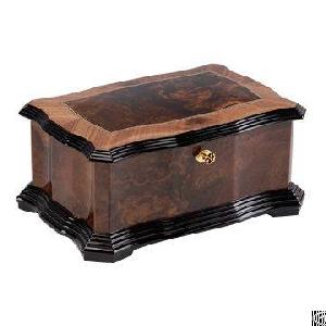 wooden jewelry box gloss finish inlay veneer