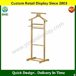 amazing wooden clothes valet butler stand rail rack coat hanging ym5 909