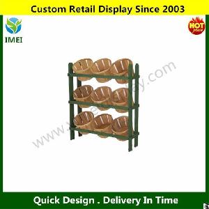 basket display wood rack ym5 662