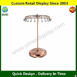 Black Rotating Metal Jewelry Display Stands Ym5-602