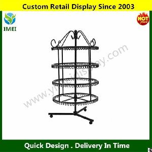 metal rotating jewelry display stand rack ym5 601