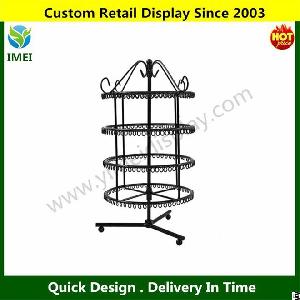 Hot Sale Metal Rotating Jewelry Display Stand Rack Ym5-601