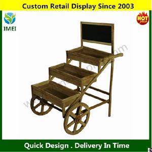 Hot Sale Wood Cart On Wheels Ym1-325