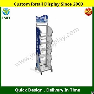 Lightweight Shop Display Stands Powder Coating Beverage Retail Display Stand Ym5-712