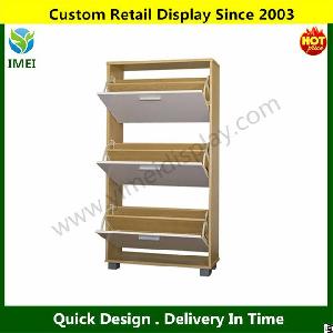 shoe storage cabinet 3 compartments shoes organiser ym5 844