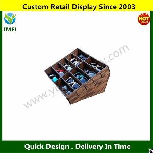 sunglass display case wooden 10 count ym5 614