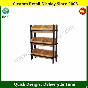 Wooden Display With 6 Crates Color Choices Ym5-664