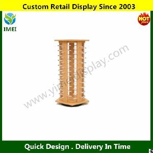 Wooden Style Sunglasses Display Rack, Display Up To 55 Glasses Ym5-616