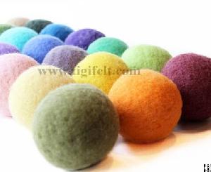 colorful wool dryer balls