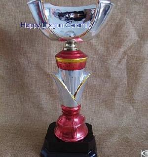 Red And Silver Ceramic Sports Trophies, Recognition Awards