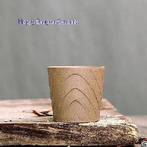 wood shape raw ceramic candle cups containers jars