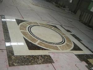 Multicolor Marble Waterjet Medallion, Hotel Medallion