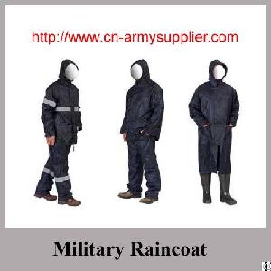 Camouflage Navy Blue Khaki Army Green Military Raincoat