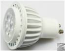 Gu10 7w 30deg White Finish Led Spotlight Cri80100-240vac 490-550lm