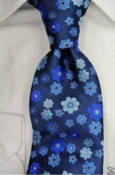 Clean-cut Navy Blue Necktie Nat-2733