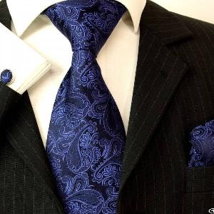 Necktie Sets With Hanky And Cufflink No Wst-345