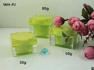 30g 50g 80g square plastic jar wall cosmetic