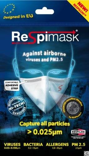 respimask nanofiber facemask filtration