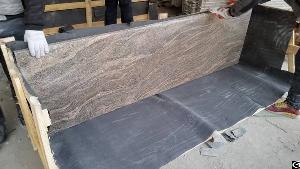 desert gold juparana polished granite slab