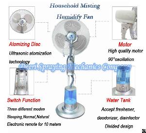 Household Misting Water Spray Humidify Fan For Indoor Outdoor