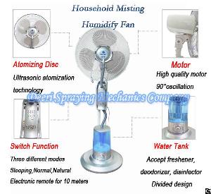 Household Misting Water Spray Humidify Fan For Indoor Outdoor