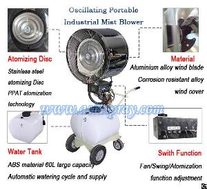 industrial oscillating mist water spray centrifugal pedestal blower ventilator