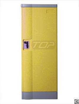 Double Tier School Lockers Abs Plastic, Yellow Color