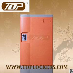 triple tier storage lockers abs plastic orange