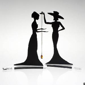 Beautiful Human Shaped Acrylic Necklace Holder, Necklace Display Stands