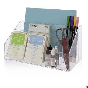 Clear Acrylic Desk Organizer For Home Or Office