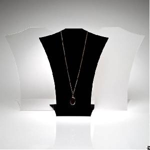 Clear Or Coloured Acrylic Necklace Stands For Elegant Jewellery Displays