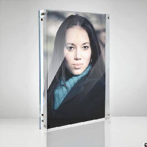 standing table clear block frame acrylic magnetic photo frames